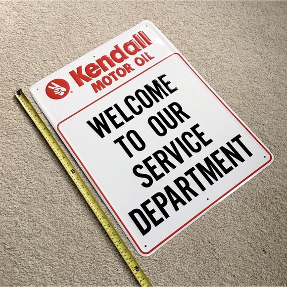 Vintage 1992 KENDALL MOTOR OIL Embossed Metal Sign 24x18” Scioto Signs Kenton OH - Picture 7 of 12